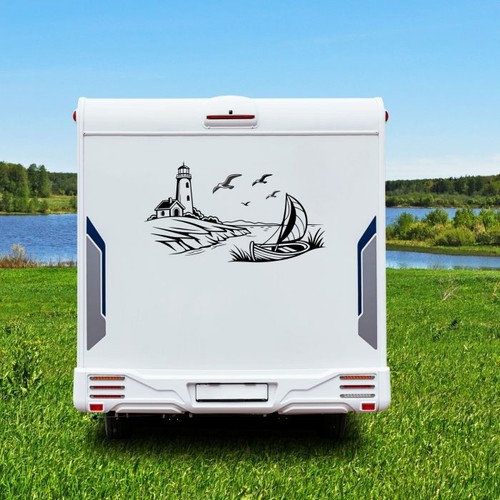 Lighthouse motorhome sticker - motorhome,