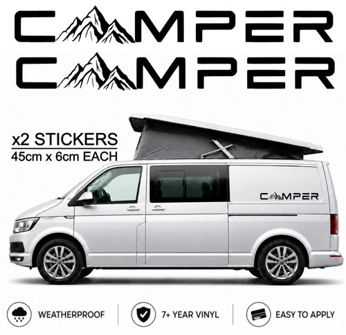 Camper van stickers pair - camper, 45cm