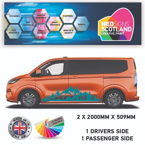 Camper graphic sticker - camper,