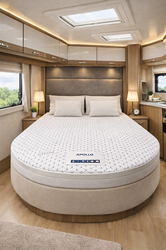 Caravan island bed - island, mattress